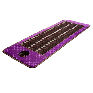 Tapis <span class=keywords><strong>de</strong></span> massage chauffant électrique en pierre <span class=keywords><strong>de</strong></span> jade, avec fonction sauna vapeur et amincissante, à énergie photonique à ondes ultra longues et perforé - Product Image 3