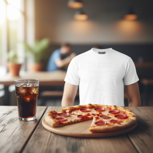 T-shirt Pizza Nutrition Facts pour les amateurs de pizza, en coton rouge, coupe unisexe - Product Image 3
