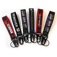 Porte-clés personnalisés de luxe pour accessoires de voiture, dragonne, porte-clés moto, porte-clés tressé avec mousqueton