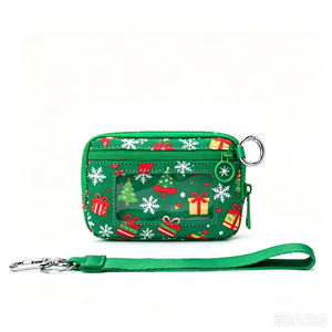 Factory Wholesale Coin Purses Keychain Wrist Clutch <strong>Wallet</strong> Women's Wristlets Small <strong>Wallets</strong> Mini <strong>Zip</strong> Card Holder with ID Window - Product Image 1