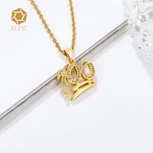 Elfic เครื่องประดับเซอร์คอน Diy เคลือบทอง18K,เครื่องประดับแฟชั่นดีไซน์ใหม่จี้แสดงบุคลิกภาพ