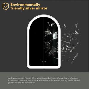 Nhà máy khách sạn bán buôn có thể điều chỉnh cảm ứng chống sương mù đóng khung chức năng bộ nhớ chiếu sáng với đèn LED cong Gương phòng tắm - Product Image 4