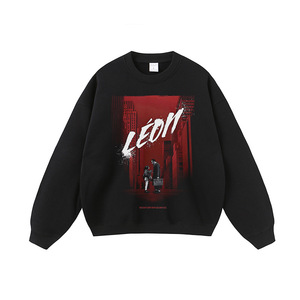 Euro-American High Street <b>Printed</b> Spring Crew Neck Sweatshirt Men's Women's Casual Loose Distressed Couple Retro Trendy Hoodie - Product Image 4