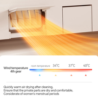 WC intelligent MWD court 58 cm avec bidet intégré, électrique, à poser au sol, avec fonction de lavage frontal pour femmes, idéal pour les petites salles de bain