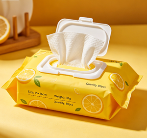 80 Pcs Wholesale Non-Woven Scented Thickened Heavy Duty Grease Cleaning Wipes Custom Logo Household China Cleaning Supplies