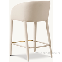Chaise de bar en bois de teck massif pour la vie en plein air Siège haut Mobilier design moderne et confortable