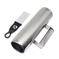 Guiro de 10 pouces en acier inoxydable de 3 pouces de diamètre avec raclette Pua pour la musique de percussion latine