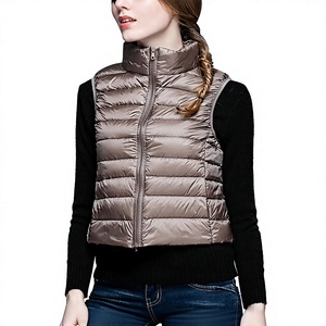 Women's Lightweight <b>Packable</b> Hooded Winter Quilted Puffer <b>Jacket</b> Detachable Sleeves Hat Zipper Closure Waterproof Wool - Product Image 1
