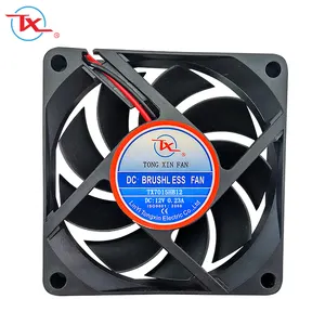 컴퓨터, 70mm DC 12 볼트 팬 냉각팬, 커피 기계를 위한 저잡음 7015 DC 팬을 위한 7015 70X70X15mm DC 무브러시 팬