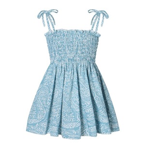 Robe d'été en coton confortable pour bébés filles, motif imprimé, style licou, vente en gros - Product Image 6
