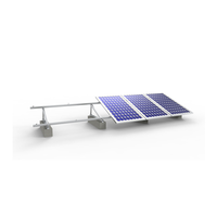 Kit de structure triangulaire pré-assemblé en aluminium et acier inoxydable pour toit plat solaire, système de montage résistant au vent de 216 km/h pour panneaux solaires