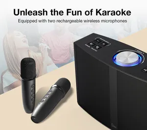 Diskon besar 30W pengeras suara Karaoke portabel anti air TWS pengeras suara nirkabel penjepit gantungan Speaker