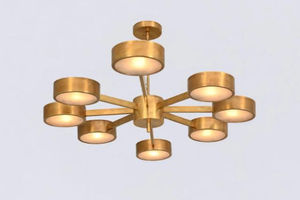 Lámpara de Techo Linus Starburst de 8 Luces, Estilo Sputnik, Hecha a Mano en Latón, Moderna y Vintage, para Hogar u Oficina, LED Regulable - Product Image 2