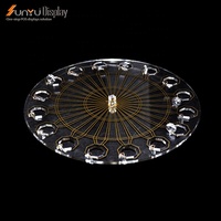 Sunyu Meilleure Vente Nouveau Design Personnalisé Acrylique Cercle Rotatif Présentoir à Bijoux Présentoir en plexiglas