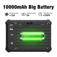 Tablet PC Industrial Resistente de 10.1 Pulgadas con Android, Lector de Huellas Dactilares, Escáner de Código de Barras UHF RFID, Wifi, 4G, Batería de 10000 mAh, Producto Nuevo