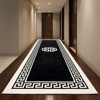 Black White Color Handmade Carpet Runner wool Area Rugs