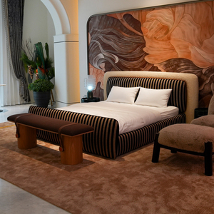 Juego de Muebles de Dormitorio de Lujo con Cama Doble de Diseño Italiano, Muebles Modernos de Alta Gama para Villa o Apartamento, Camas de Madera Tamaño King y <span class=keywords><strong>Queen</strong></span> - Product Image 3