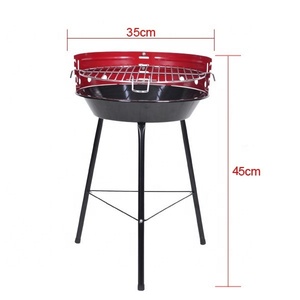 Ortable 14 Inch teteel harharcoal arbecue OUND riririll con Adjustable ooooking eight para Garden arty ututdoor amping - Product Image 2