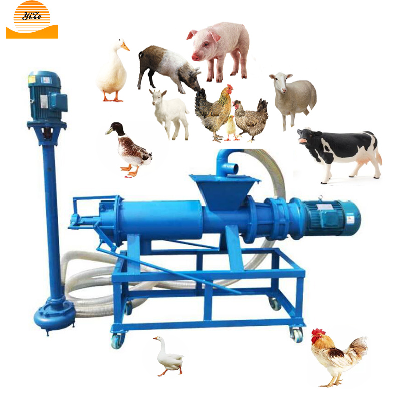 Small Cow Dung Chicken Manure Dryer Dewatering Machine Price of Screw Press Sludge Dewater Animal Dung Pig Sheep Manure Drying