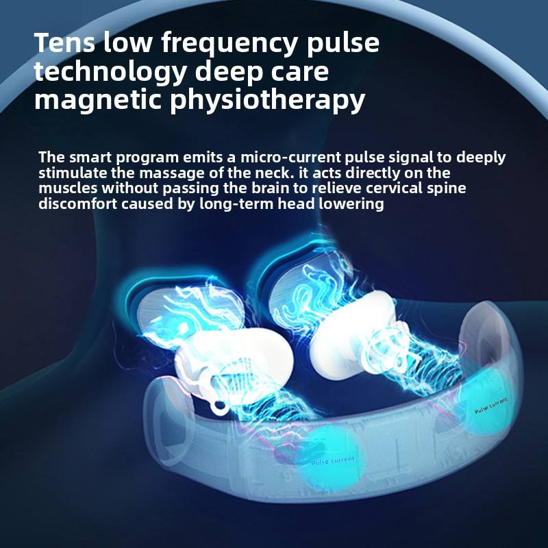 ORANGLES Wireless Smart EMS Cervical Massager | Heating Neck Massager with Remote Control, 6 Modes & 15 Intensity Levels, USB Rechargeable, Portable ABS Pulse Protector for Neck Pain Relief – Qatar - elegant presentation - exhibiting components - Image 6 of 6 | ideal for home | Discount on Wireless Smart EMS Cervical Massager | Heating Neck Massager with Remote Control, 6 Modes & 15 Intensity Levels, USB Rechargeable, Portable ABS Pulse Protector for Neck Pain Relief – Qatar Virginia | Free Shipping ORANGLES