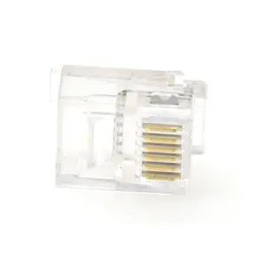 Industriel facile à installer téléphone mâle RJ12 modable 6P6C keystone jack câble ethernet rj45 connecteur