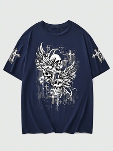 <span class=keywords><strong>T</strong></span>-<span class=keywords><strong>shirt</strong></span> vintage surdimensionné délavé à l'acide, <span class=keywords><strong>avec</strong></span> logo personnalisé, design boxy, style <span class=keywords><strong>t</strong></span>-<span class=keywords><strong>shirt</strong></span> <span class=keywords><strong>homme</strong></span> vierge. - Product Image 1