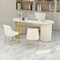 Bureau de travail moderne de style nordique, mobilier de luxe pour studio de cinéma, boutique de mariages, consultation, réception, salon de beauté, hôpital, ordinateur