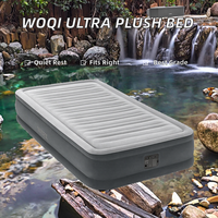 Matelas Gonflable Deluxe Ultra Confortable Convertible en Fibre-Tech avec Pompe Électrique Intégrée, Hauteur de Lit 18 Pouces, Idéal Chambre et Hôtel