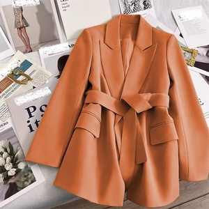 Nuovo Design autunnale <span class=keywords><strong>Blazer</strong></span> <span class=keywords><strong>nero</strong></span> da donna elegante abito Casual <span class=keywords><strong>Blazer</strong></span> <span class=keywords><strong>con</strong></span> bottone singolo - Product Image 3