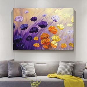 Paysage abstrait violet lavande et fleurs Art mural photos et affiches imprimées sur toile pour la décoration intérieure salon <span class=keywords><strong>fleur</strong></span> - Product Image 2