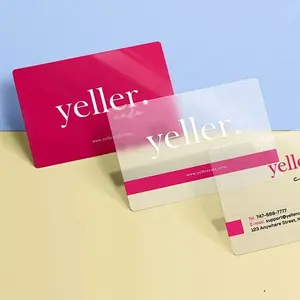 Kartu Bisnis kustom yang dipersonalisasi PVC kartu bisnis transparan personalisasi bisnis kreatif cetak dua sisi