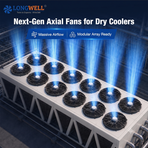 Ventilador Axial Industrial LONGWELL OEM de 630-910 mm para Extracción de Aire HVAC, Rotor Externo, <span class=keywords><strong>3000</strong></span> rpm, EC, IP55, Cuadrado, para Refrigeración de Centros de Datos - Product Image 1