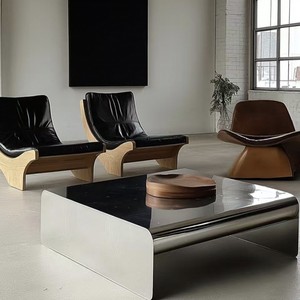 <span class=keywords><strong>Tavolino</strong></span> da Caffè Minimalista in Acciaio Inossidabile per Soggiorno, Uso Domestico, <span class=keywords><strong>Tavolino</strong></span> Laterale Moderno e Semplice, Personalizzabile - Product Image 4
