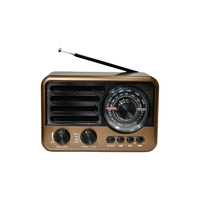 Radio stéréo portable rétro AM FM SW avec haut-parleur intégré, lecteur MP3, récepteur en plastique 5V