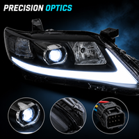 Phares LED JC améliorés avec clignotants séquentiels pour Toyota Camry 2009 2010 2011, vente en gros directe usine, Plug and Play