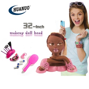 Jouets pour filles, ensemble de beauté pour se déguiser, poupée noire, tête de coiffure, <span class=keywords><strong>maquillage</strong></span> pour poupée - Product Image 4