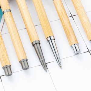 Stylo à bille en bois <span class=keywords><strong>de</strong></span> <span class=keywords><strong>bambou</strong></span> avec capuchon personnalisé, logo personnalisé, cadeau publicitaire pour hôtel, bureau, étudiant, 1,0 mm - Product Image 3