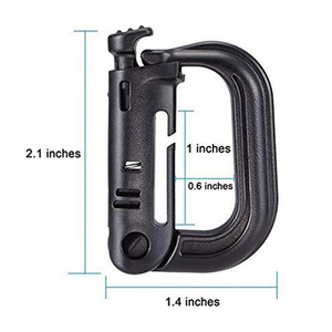 D bahar kanca taktik kilitleme D halka plastik karabina sırt çantası Molle kanca klip dokuma sapanlar çanta için hızlı kilit - Product Image 2