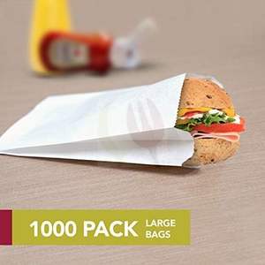 Bolsas de Papel Blancas Personalizadas con Logotipo, Resistentes a la Grasa, para Almacenamiento de Alimentos, a Prueba de Aceite, para Hamburguesas y Perritos Calientes - Product Image 5