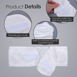 Diadema de Terciopelo Coral de 63*9 cm, Directo de Fábrica OEM, Elástica, para Maquillaje, Cosmética, Accesorios para el Cabello para Mujeres, Diadema para Ducha y SPA - Product Image 3