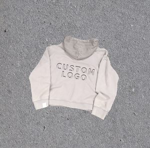 Sudadera con capucha de lavado ácido Fabricante de ropa para hombre Moda de invierno Impresión de peso pesado personalizada Cremallera 3D de gran tamaño Cremallera bordada - Product Image 3