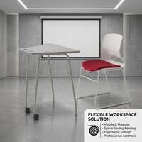 Ensemble table et chaises scolaires modernes et durables en métal - Table de formation de qualité hospitalière