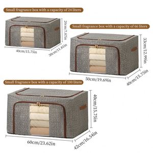 Caja de Almacenamiento de Ropa Plegable de Tela Oxford al por Mayor, Organizador de Ropa y Edredones para el Hogar con Marco de Acero - Product Image 2