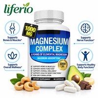 Vente en gros de capsules de complexe de magnésium 90% personnalisables, soutien digestif, supplément d'énergie naturelle, fabricant de marques privées