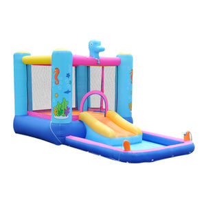 Château gonflable extérieur pour enfants avec petit toboggan lit sautant matelas de divertissement <span class=keywords><strong>garde</strong></span> du <span class=keywords><strong>corps</strong></span> lit d'air pour enfants - Product Image 3