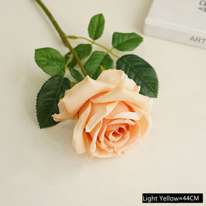 Модные разноцветные осенние розы свадебные Румяна розовые Искусственные цветы с одним стеблем искусственные красные розы - Product Image 6