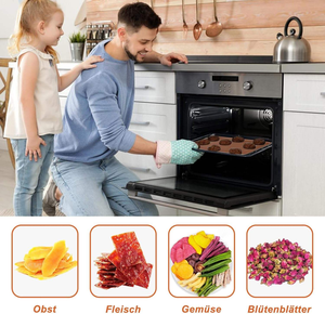 Feuilles de cuisson en silicone réutilisables antiadhésives résistantes aux hautes températures avec bords pour déshydrateur, idéales pour fruits, viande et légumes - Product Image 4