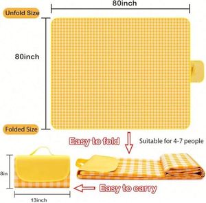 Convenient Sand-Proof Waterproof <b>Picnic</b> Mat - Moisture-Proof Durable <b>Blanket</b> Lightweight Easy-to-Carry Camping Promotion Gift - Product Image 4