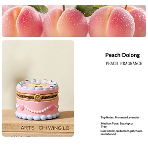 Ensemble cadeau de bougies aromatiques parfumées à la crème Blush Bear, mignonnes et joyeuses, dans un pot en céramique - Parfum d'ambiance pour la maison - Product Image 5