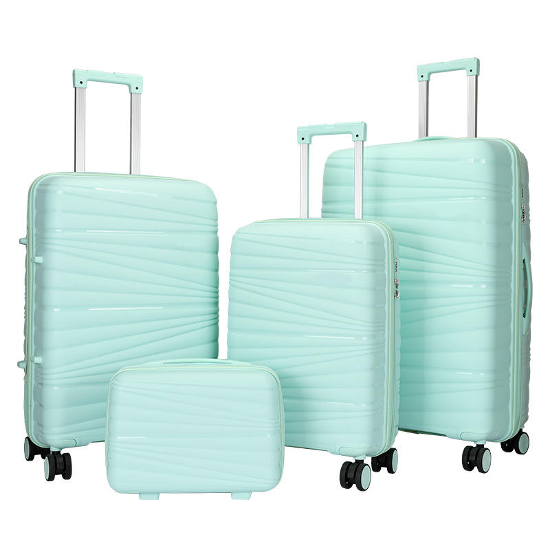 3pc PP Hard Shell Luggage Set Durable Secure Travel